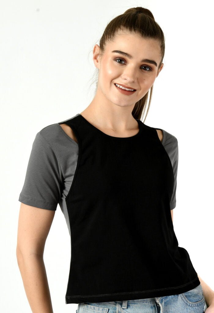 BLACK GREY TOP