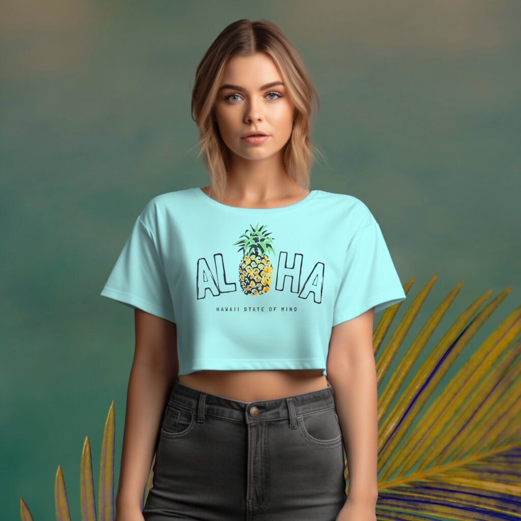 ALOHA CROP OVERSIZE TEES