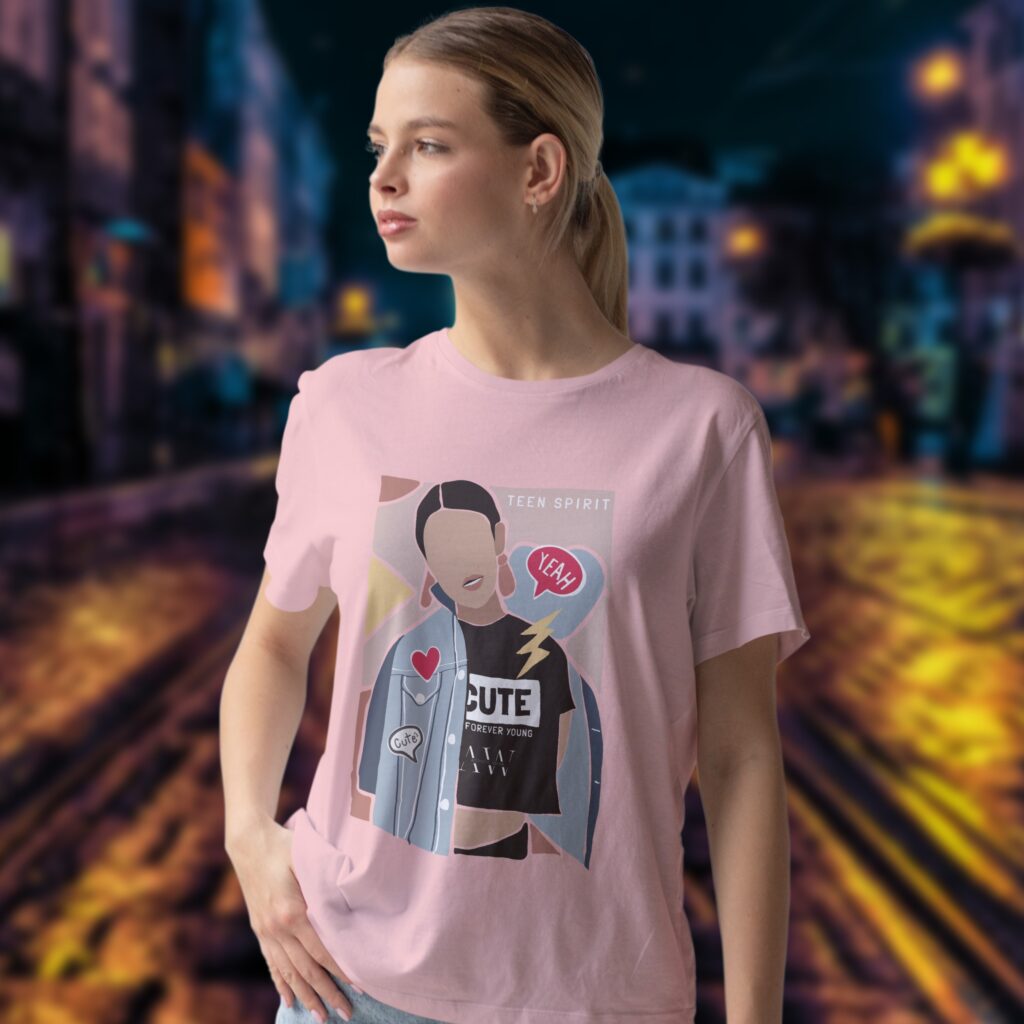 TEEN SPIRIT PASTEL PINK T-SHIRT