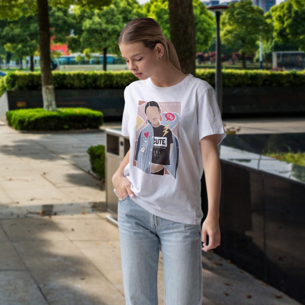 TEEN SPIRIT WHITE T-SHIRT