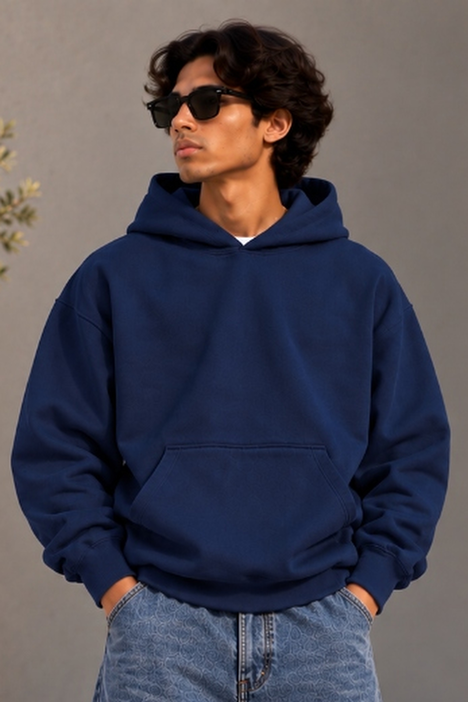 Solid Plain Hoodie - Royal Blue
