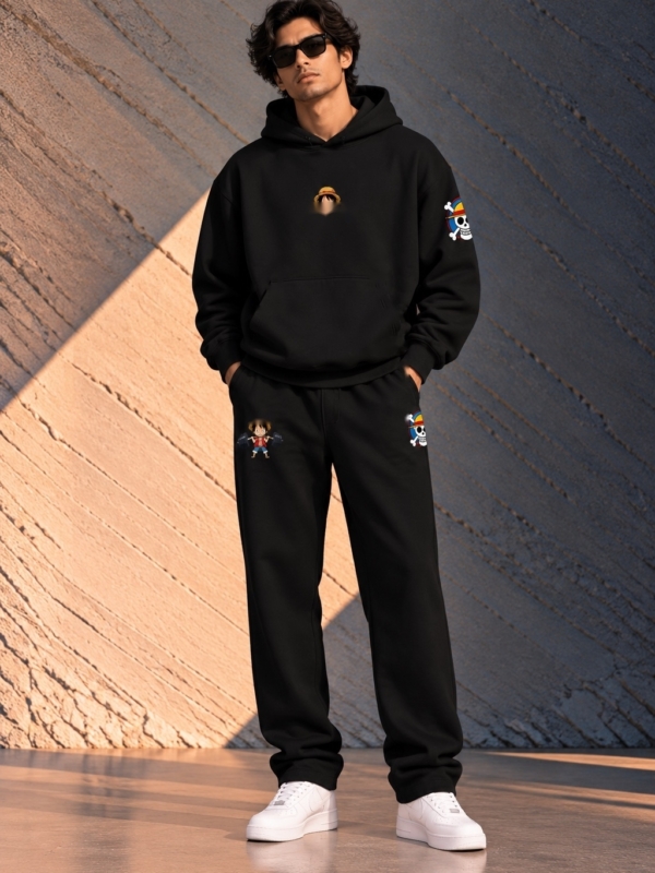 Solid Plain Heavyweight Hoodie - Onyx Black
