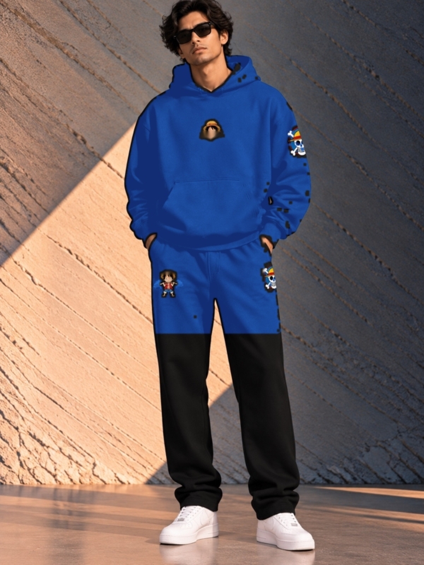 Solid Plain Heavyweight Hoodie - Royal Blue