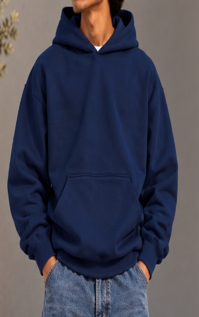 Solid Plain Hoodie - Royal Blue